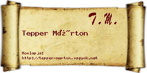 Tepper Márton névjegykártya